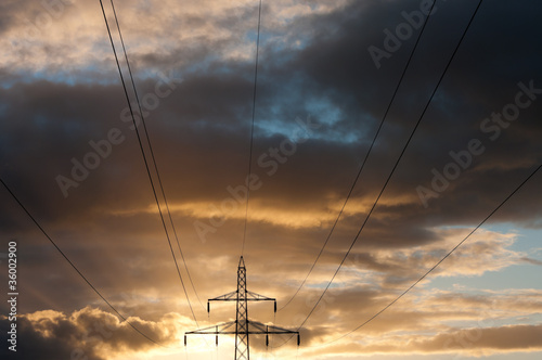 Photo: electricity pylon electricity pylon