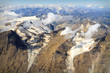Glacier at Großglockner massif - aerial view, Austria