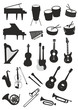musical instruments, vector collection