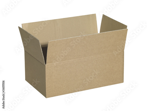Foto: opened brown carton opened brown carton