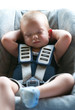 Infant boy sleeps peacefully