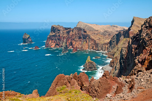 Photo: Sunny coast in the ocean, Island of Madeira Sunny coast in the ocean, Island of Madeira