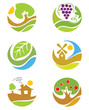 Vector: The logos on the theme "agriculture" The logos on the theme "agriculture"