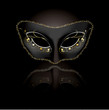 Venetian mask with black background