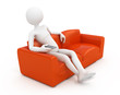 Man on sofa watching Tv Man on sofa watching Tv