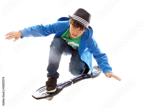 Photo: boy on a casterboard boy on a casterboard