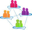 couple work team connection