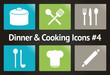 Dinner & Cooking Vector Icon Set #4
