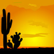 cactus black vector in desert illustration cactus black vector in desert illustration