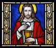Jesus mit Becher und Hostie