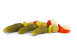 Three skewers with vegetable Three skewers with vegetable