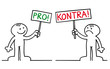 figur demonstriert pro und kontra