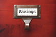Lustrous Wooden Cabinet with Savings File Label