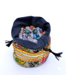 Sack of crystal beads