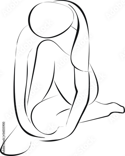 Vector: sad woman sad woman