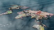 Middle East and Europe Financial World With Clouds