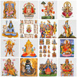 collage with variety of asian religious symbols collage with variety of asian religious symbols