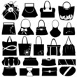 Female purse set isolated on white Female purse set isolated on white