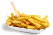 Geriffelte Pommes in einer Schale