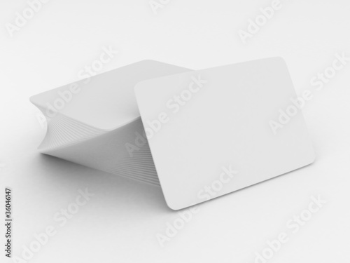 Illustration: Stack of blank white business cards Stack of blank white business cards