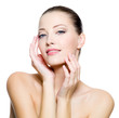 Beautiful woman with clean skin of the face