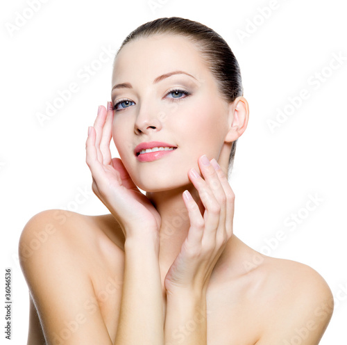 Photo: Beautiful woman with clean skin of the face Beautiful woman with clean skin of the face