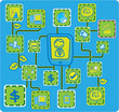 Blue Internet Networking link vector