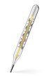 Photo: Medical mercury thermometer isolated on white background Medical mercury thermometer isolated on white background