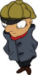 The detective. Cartoon