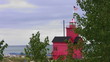 Great Lakes lighthouse on a windy cloudy day Great Lakes lighthouse on a windy cloudy day