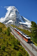 Gornergrat train and Matterhorn. Switzerland