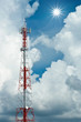 High voltage pole and cloud blue sky High voltage pole and cloud blue sky