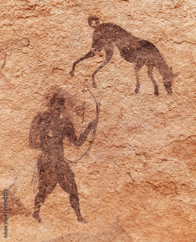 Photo: Rock paintings of Tassili N'Ajjer, Algeria Rock paintings of Tassili N'Ajjer, Algeria