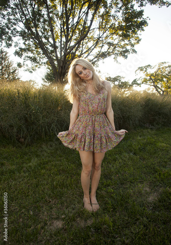 Photo: Backlit Blond in Sun Dress Backlit Blond in Sun Dress