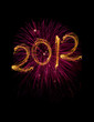 New Year 2012 sparklers and fireworks
