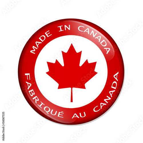 Illustration: Made in Canada button Made in Canada button