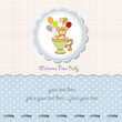 baby shower card with cute teddy bear