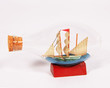 sailcloth ship in bottle
