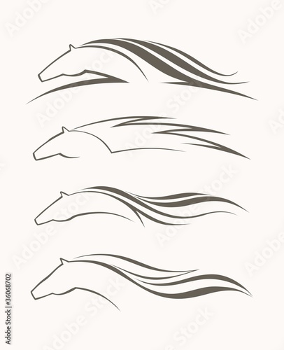 Vektor: Horse symbol vector Horse symbol vector