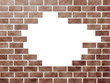 Illustration: Brick wall pattern with missing bricks Brick wall pattern with missing bricks