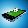 Smart phone, mobile telephone with soccer football game