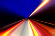 acceleration speed motion on night road