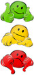 Smileys 2 Thumbs Up, Middle & Down 3D