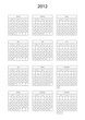 Template calendar for 2012