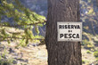 cartello Riserva di pesca