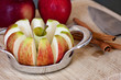 Freshly Sliced Apples and Cinnamon Sticks Freshly Sliced Apples and Cinnamon Sticks