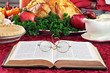 Photo: Bible and Holiday Dinner Bible and Holiday Dinner