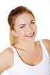 Smiling girl`s upclose.