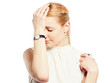 Stressed and freaking out woman