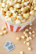 Photo: Popcorn and cinema tickets Popcorn and cinema tickets